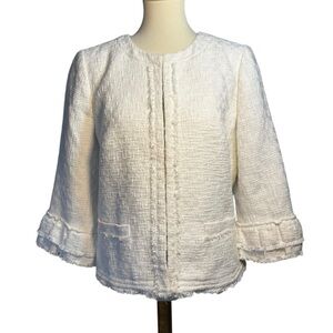 Talbots Cream Textured Blazer